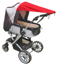 Buggy shade 2 layer stroller cover