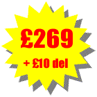 Total cost £269 + delivery £10 = £289 including VAT. You can add as many additional accessories as you like the maximum delivery cost is £10