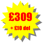 Total cost £309 + delivery £10 = £319 including VAT. You can add as many additional accessories as you like the maximum delivery cost is £10