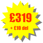 Total cost �319 + delivery �10 = �329 including VAT. You can add as many additional accessories as you like the maximum delivery cost is �10