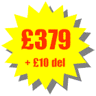 Total cost �379 + delivery �10 = �389 including VAT. You can add as many additional accessories as you like the maximum delivery cost is �10