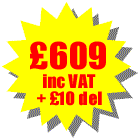 Total cost �609 + delivery �10 = �619 including VAT. You can add as many additional accessories as you like the maximum delivery cost is �10