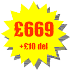 Total cost �669 + delivery �10 = �679 including VAT. You can add as many additional accessories as you like the maximum delivery cost is �10