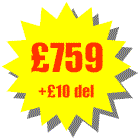 Total cost �759 + delivery �10 = �769 including VAT. You can add as many additional accessories as you like the maximum delivery cost is �10