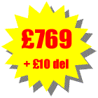 Total cost �769 + delivery �10 = �779 including VAT. You can add as many additional accessories as you like the maximum delivery cost is �10