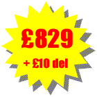 Total cost �829 + delivery �10 = �839 including VAT. You can add as many additional accessories as you like the maximum delivery cost is �10