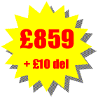 Total cost �859 + delivery �10 = �869 including VAT. You can add as many additional accessories as you like the maximum delivery cost is �10
