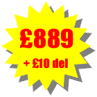 Total cost �889 + delivery �10 = �899 including VAT. You can add as many additional accessories as you like the maximum delivery cost is �10