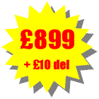 Total cost �899 + delivery �10 = �909 including VAT. You can add as many additional accessories as you like the maximum delivery cost is �10