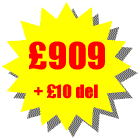 Total cost �909 + delivery �10 = �919 including VAT. You can add as many additional accessories as you like the maximum delivery cost is �10
