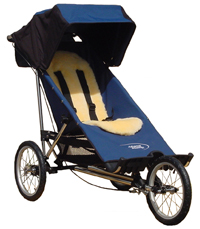 Baby Jogger Freedom, from 10 years - with single fixed 16 front wheel fitted plus Lambskin Comfort Liner - click for larger image
