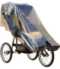 Baby Jogger Independence with Extended Footwell & Extended Rain Cover - click for larger image