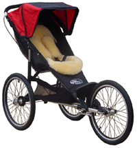 Baby Jogger Performance with Lambskin Stroller Fleece, from 6 months to 5 years, the ideal sports pushchair - click for larger image