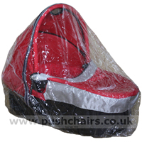 Standard Single Carrycot Rain Cover on a Baby Jogger Carrycot - click for larger image