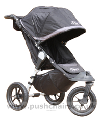 Baby Jogger City Elite Black & Charcoal with seat upright - click for larger image