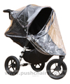 Baby Jogger City Elite Black showing zippered Rain Cover open - click for larger image