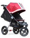 Baby Jogger City Elite Red Sport with seat reclined & kicker raised - click for larger image