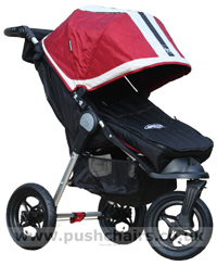Baby Jogger City Elite Red with Black Footmuff - click for larger image