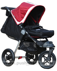 Baby Jogger City Elite Red with Black Footmuff - click for larger image