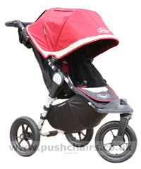 Baby Jogger City Elite Red with seat upright - click for larger image