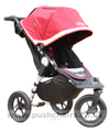 Baby Jogger City Elite Red Sport with seat upright - click for larger image