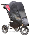 Baby Jogger City Elite Red Sport with Lambskin Stroller Fleece and Shade-a-Babe UV Sun Protection - click for larger image