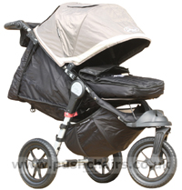 Baby Jogger City Elite Stone with Baby Jogger Footmuff - click for larger image