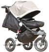 Baby Jogger City Elite Stone with Kicker Raised & Baby Jogger Footmuff - click for larger image
