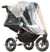 Baby Jogger City Elite Stone seat reclined with Rain Covered fitted - click for larger image