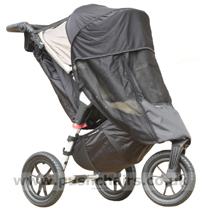 Baby Jogger City Elite Stone with Lambskin Stroller Fleece and Shade-a-Babe UV Sun Protection - click for larger image