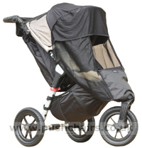 Baby Jogger City Elite Stone with Lambskin Stroller Fleece & Rain Cover - click for larger image