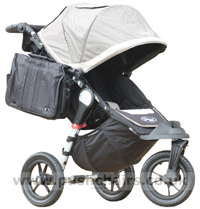 Baby Jogger City Elite Stone with Black Diaper Changing Bag - click for larger image
