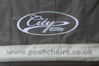 Baby Jogger City Elite Stone hood fabric colour sample- click for larger image