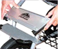 Mountain Buggy Terrain folding mechanism - slide catches up and pull up and forwards