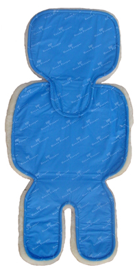 Lambskin Car Seat Fleece Liner fabric reverse - click for larger image