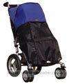 Universal Single Shade-a-Babe Navy Trim 'Zip n Go' stroller sun shade , Sun Visor down - click for larger image