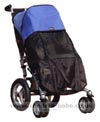 Universal Single Shade-a-Babe Powder Blue 'Zip n Go' stroller sun shade , Sun Visor down - click for larger image