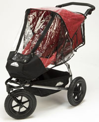 Mountain Buggy Single  Storm Cover with zippered front access panel - click for larger image