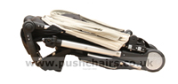 Baby Jogger Double City Elite folded wheels off - click for larger image