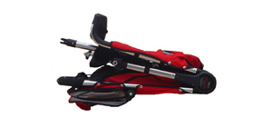 Baby Jogger Independence folded wheels on - click for larger image