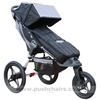 Baby Jogger Summit ATP reverse locked front wheel, with Black Footmuff - click for larger image