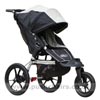 Baby Jogger Summit XC Black/Sand reverse locked front wheel, with seat upright - click for larger image
