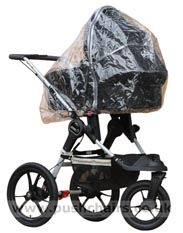 Baby Jogger City Summit XC with Carrycot + Rain Cover fitted - click for larger image