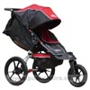 Baby Jogger Summit XC Black/Red reverse locked front wheel, with seat reclined - click for larger image