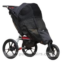 Baby Jogger Summit XC with Shade-a-Babe UV SunShade - click for larger image