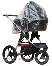 Baby Jogger City Summit XC with Carrycot + Rain Cover fitted - click for larger image