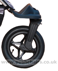 Baby Jogger Summit Front Wheel in Swivel Mode - click for larger image