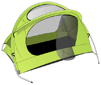 Nomad Travel Bed Lime Green - click for larger image