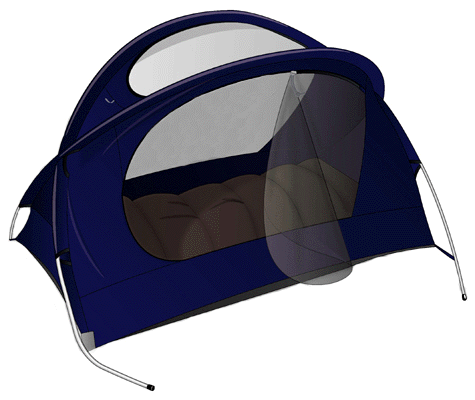 Nomad Travel Bed Navy Blue with optional Sleeping Bag