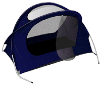 Nomad Travel Bed Navy Blue - click for larger image